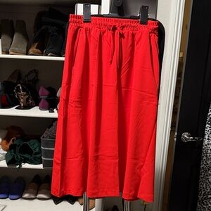 Spanx Luxe draped midi skirt